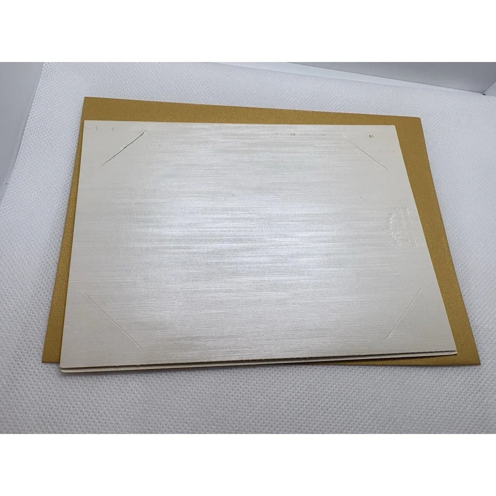 Vintage Craftmount Photo Frame Holiday Cards Gold Sleigh Gold Envelope Lot of 10